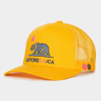 california interlock knit trucker hat