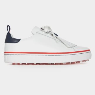 women's durf pebble leather contrast accent kiltie golf shoe