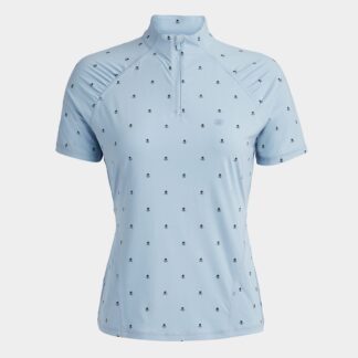 skull & t's cooling nylon short sleeve quarter zip