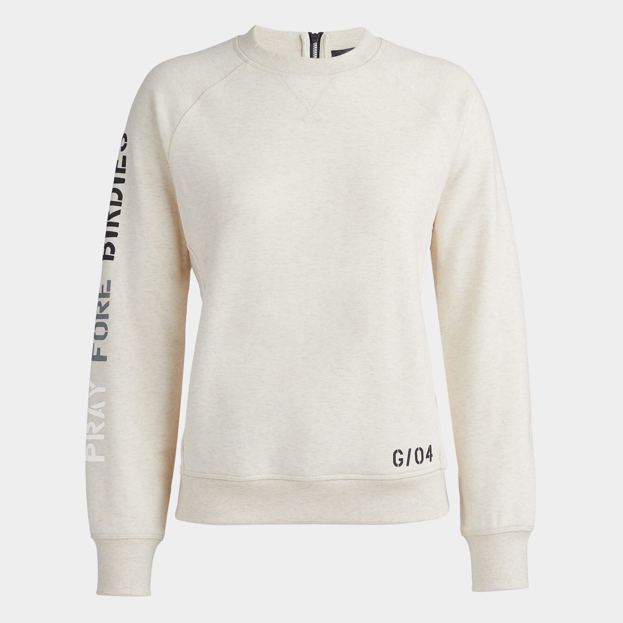 pray for birdies french terry crewneck pullover