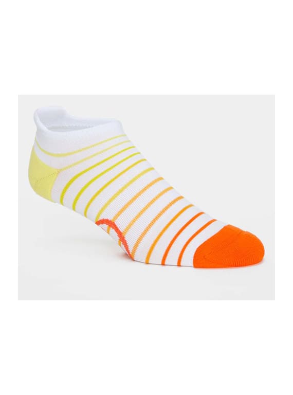 gradient stripe nylon low sock