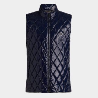 quilted polished nylon wool lined puffer vest