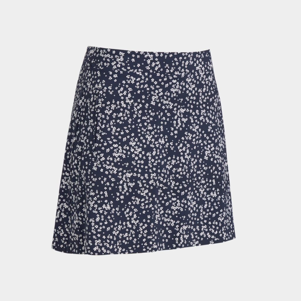 cherry blossom silky tech nylon a-line skort