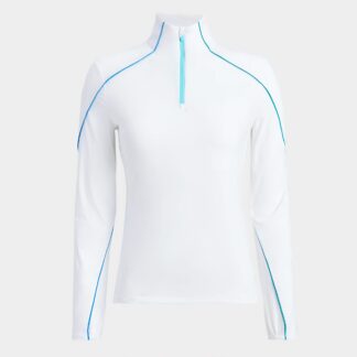 sun shield silky tech nylon quarter zip layer