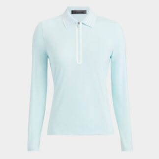 silky tech nylon quarter zip polo