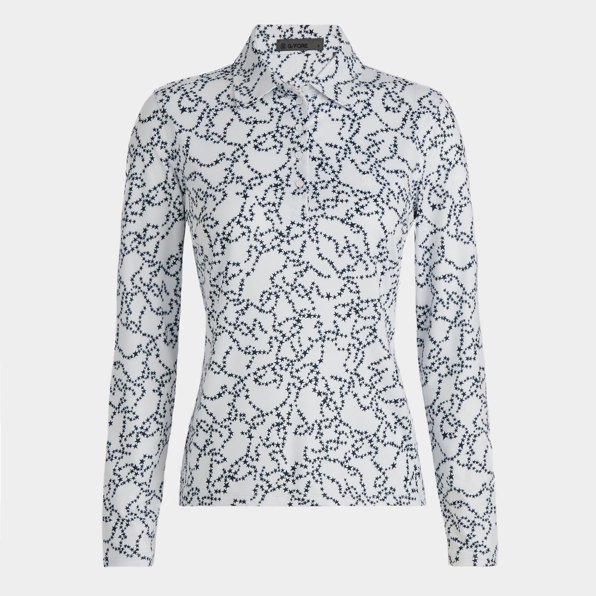 star dust tech jersey long sleeve polo