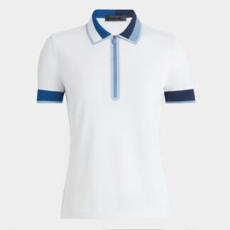 contrast quarter zip tech piqué polo