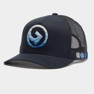 striped quarter g cotton twill trucker hat