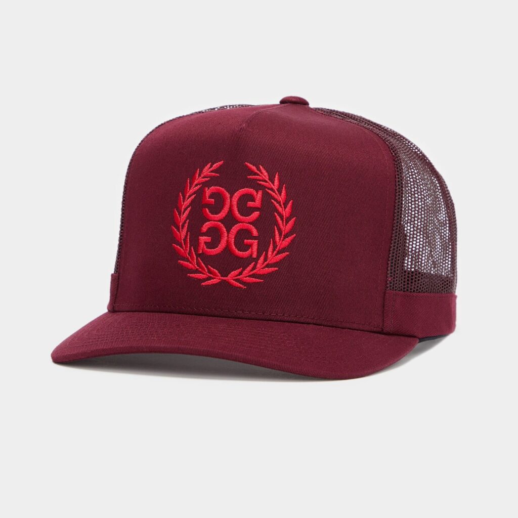 wreath cotton twill tall trucker hat