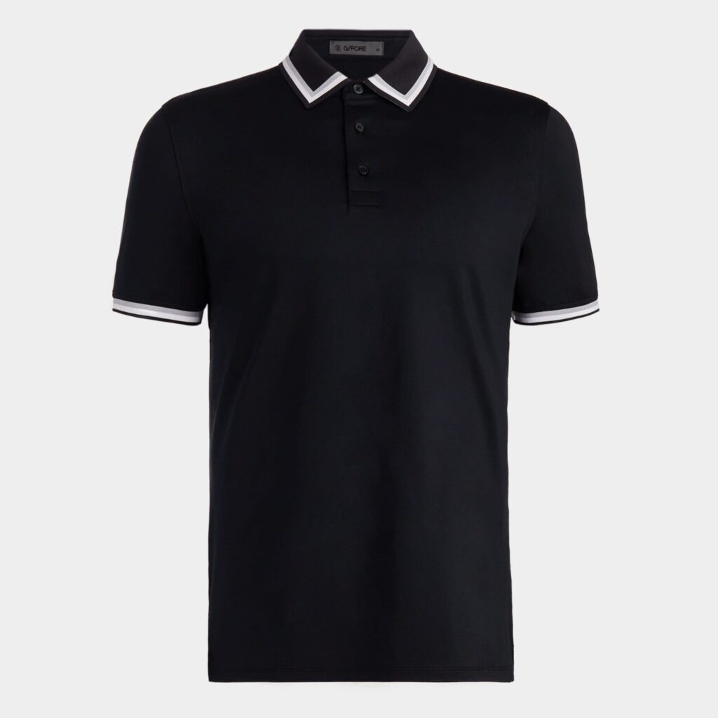tux tech jersey banded sleeve polo