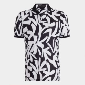 contrast palm tech piqué modern spread collar polo