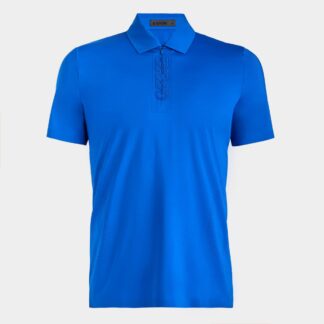 performance nylon perforated circle g's modern spread collar polo