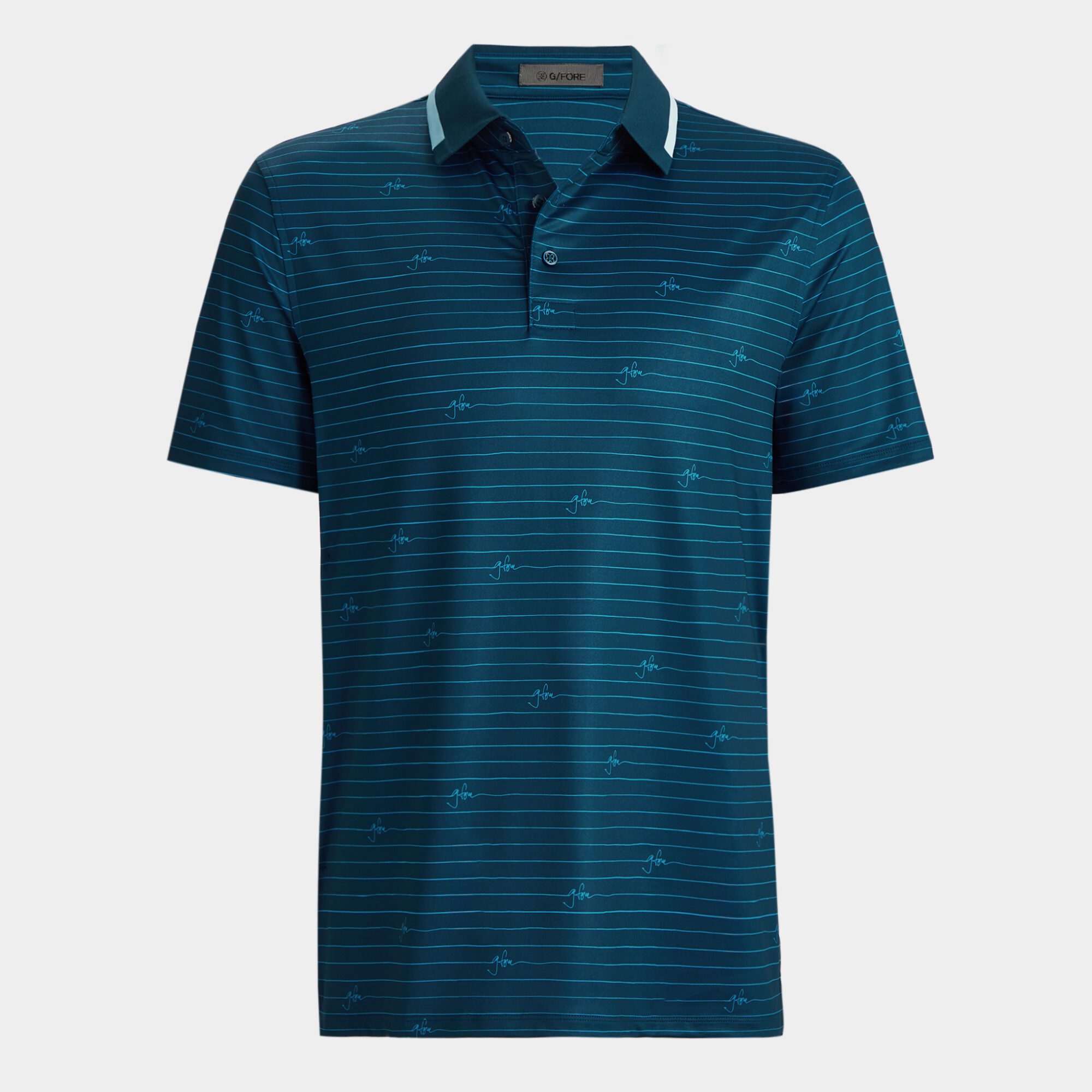 g/fore script stripe tech jersey polo