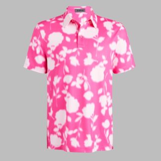 blur floral tech jersey polo