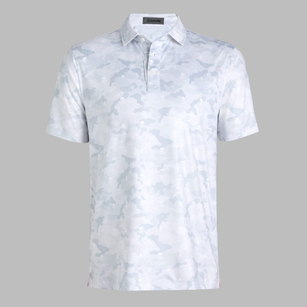 icon camo tech stretch jersey polo
